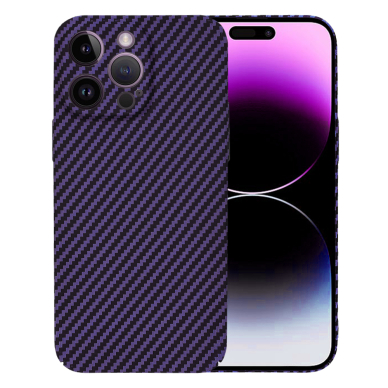 [Užsakomoji prekė] Dėklas iPhone 14 Pro Max - Techsuit Carbonite FiberShell - violetinis