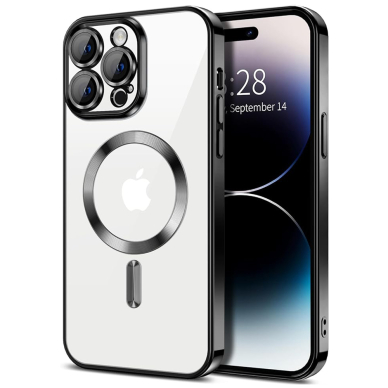 [Užsakomoji prekė] Dėklas iPhone 14 Pro - Techsuit Luxury Crystal MagSafe - Juodas