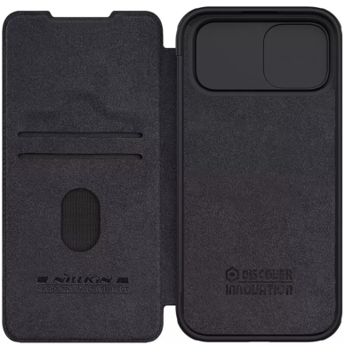 [Užsakomoji prekė] Dėklas iPhone 15 - Nillkin QIN Pro Leather Case - Juodas 5