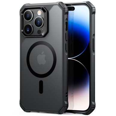 [Užsakomoji prekė] Dėklas iPhone 15 Plus - ESR Air Armor HaloLock - Frosted Juodas