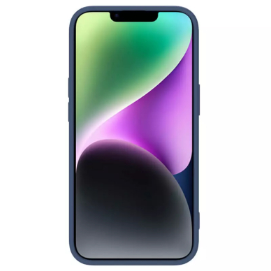 [Užsakomoji prekė] Dėklas iPhone 15 Plus - Nillkin CamShield Silky MagSafe Silicone - Midnight Mėlynas 2