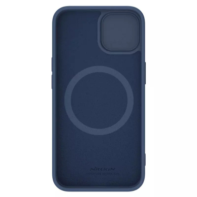 [Užsakomoji prekė] Dėklas iPhone 15 Plus - Nillkin CamShield Silky MagSafe Silicone - Midnight Mėlynas 6