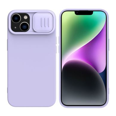 [Užsakomoji prekė] Dėklas iPhone 15 Plus - Nillkin CamShield Silky MagSafe Silicone - Misty Purple