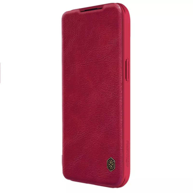 [Užsakomoji prekė] Dėklas iPhone 15 Plus - Nillkin QIN Pro Leather Case - Raudonas 3