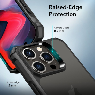 [Užsakomoji prekė] Dėklas iPhone 15 Pro - ESR Air Armor - Frosted Juodas 5