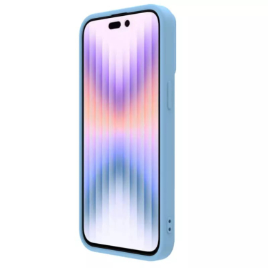 [Užsakomoji prekė] Dėklas iPhone 15 Pro Max - Nillkin CamShield Silky MagSafe Silicone - Haze Mėlynas 3