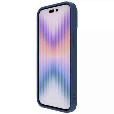 [Užsakomoji prekė] Dėklas iPhone 15 Pro Max - Nillkin CamShield Silky MagSafe Silicone - Midnight Mėlynas 4