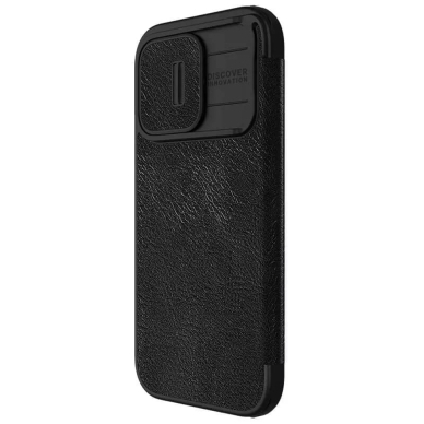 [Užsakomoji prekė] Dėklas iPhone 15 Pro Max - Nillkin QIN Pro Leather Case - Juodas 2