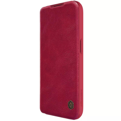 [Užsakomoji prekė] Dėklas iPhone 15 Pro Max - Nillkin QIN Pro Leather Case - Raudonas 3