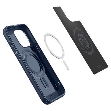 [Užsakomoji prekė] Dėklas iPhone 15 Pro Max - Spigen Mag Armor - Navy Mėlynas 4