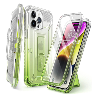 [Užsakomoji prekė] Dėklas iPhone 15 Pro Max - Supcase Unicorn Beetle Pro - Gradient Žalias