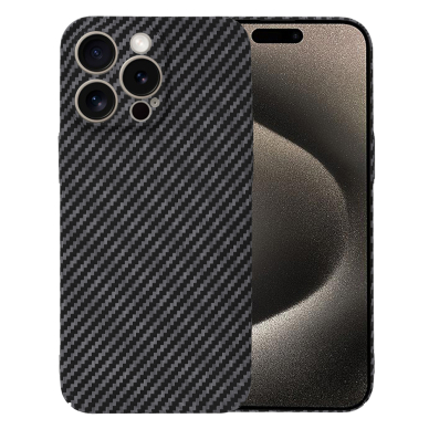 [Užsakomoji prekė] Dėklas iPhone 15 Pro Max - Techsuit Carbonite FiberShell - juodas