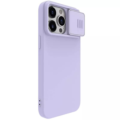 [Užsakomoji prekė] Dėklas iPhone 15 Pro - Nillkin CamShield Silky MagSafe Silicone - Misty Purple 4