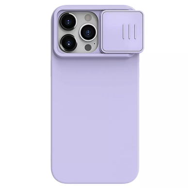 [Užsakomoji prekė] Dėklas iPhone 15 Pro - Nillkin CamShield Silky MagSafe Silicone - Misty Purple