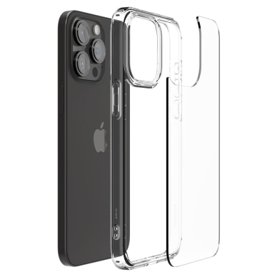 [Užsakomoji prekė] Dėklas iPhone 15 Pro - Spigen Ultra Hybrid - Skaidrus 3