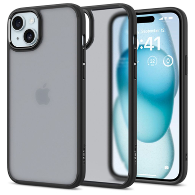 [Užsakomoji prekė] Dėklas iPhone 15 - Spigen Ultra Hybrid - Juodas