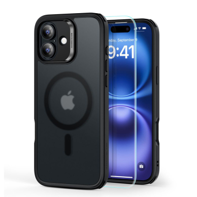 [Užsakomoji prekė] Dėklas iPhone 16 + Cover - ESR Classic Hybrid HaloLock - Frosted Black