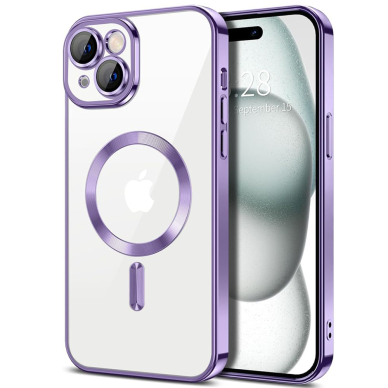 [Užsakomoji prekė] Dėklas iPhone 16 Plus - Techsuit Luxury Crystal MagSafe - violetinis