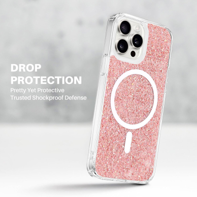 [Užsakomoji prekė] Dėklas iPhone 16 Plus - Techsuit Sparkly Glitter - Magenta 3