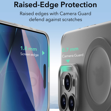 [Užsakomoji prekė] Dėklas iPhone 16 Pro - ESR Zero HaloLock - Frosted Grey 2