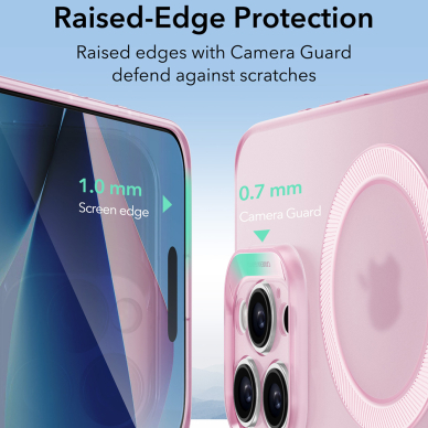 [Užsakomoji prekė] Dėklas iPhone 16 Pro - ESR Zero HaloLock - Frosted Pink 2