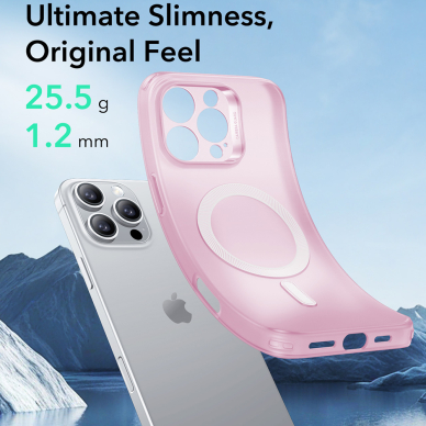 [Užsakomoji prekė] Dėklas iPhone 16 Pro - ESR Zero HaloLock - Frosted Pink 4