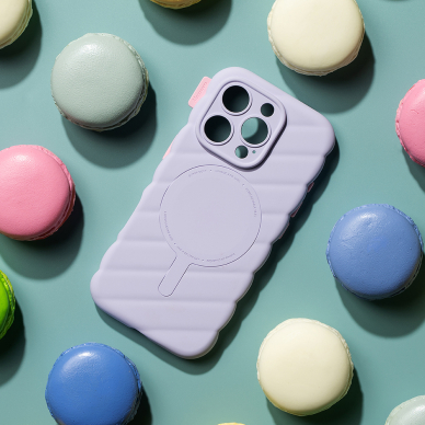 [Užsakomoji prekė] Dėklas iPhone 16 Pro - Macaron Silicone MagSafe - baltas 10