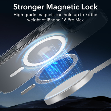 [Užsakomoji prekė] Dėklas iPhone 16 Pro Max - ESR Classic Classic Hybrid HaloLock - Frosted Clear 1