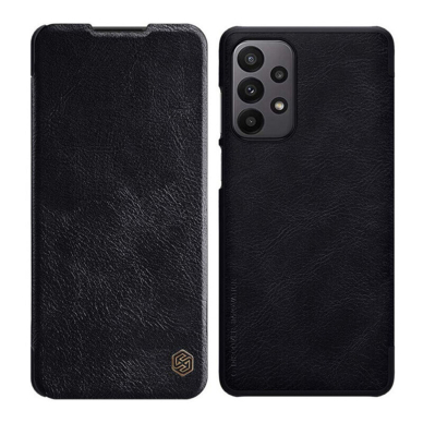 [Užsakomoji prekė] Dėklas iPhone 16 Pro Max - Nillkin Qin Prop Leather Case - juodas