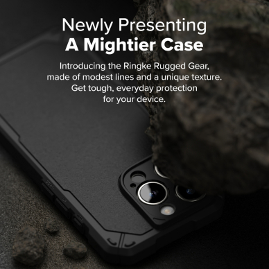 [Užsakomoji prekė] Dėklas iPhone 16 Pro Max - Ringke Rugged Gear - Camo Black 5