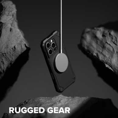 [Užsakomoji prekė] Dėklas iPhone 16 Pro Max - Ringke Rugged Gear MagSafe - Camo Black 4