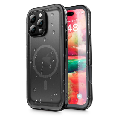 [Užsakomoji prekė] Dėklas iPhone 16 Pro Max - ShellBox Waterproof IP68 Case - juodas