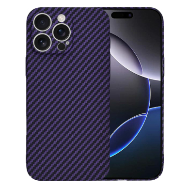 [Užsakomoji prekė] Dėklas iPhone 16 Pro Max - Techsuit Carbonite FiberShell - Violetinis