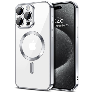 [Užsakomoji prekė] Dėklas iPhone 16 Pro Max - Techsuit Luxury Crystal MagSafe - pilkas