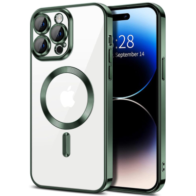 [Užsakomoji prekė] Dėklas iPhone 16 Pro Max - Techsuit Luxury Crystal MagSafe - žalias