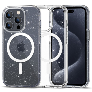 [Užsakomoji prekė] Dėklas iPhone 16 Pro Max - Techsuit SparkleSkin Series - permatomas