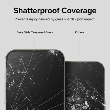 [Užsakomoji prekė] Dėklas iPhone 16 Pro (set of 2) - Ringke Easy Slide Tempered Glass - permatomas 4