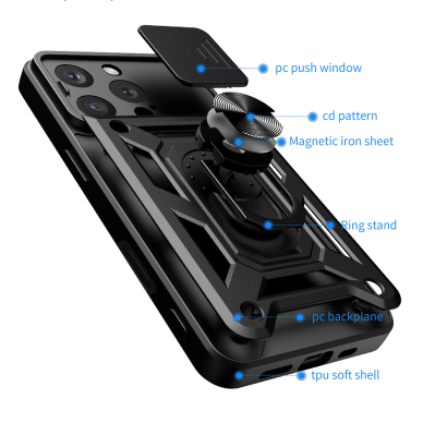 [Užsakomoji prekė] Dėklas iPhone 16 Pro - Techsuit CamShield Series - juodas 1