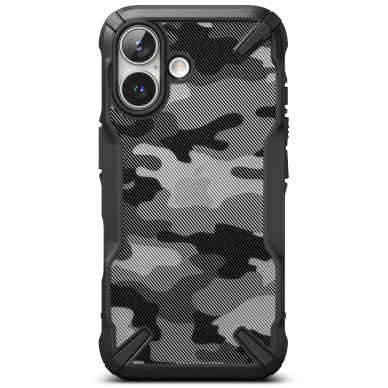 [Užsakomoji prekė] Dėklas iPhone 16 - Ringke Fusion X Design - Camo Black 1