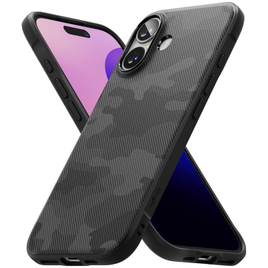 [Užsakomoji prekė] Dėklas iPhone 16 - Ringke Onyx Design - Camo Black 2