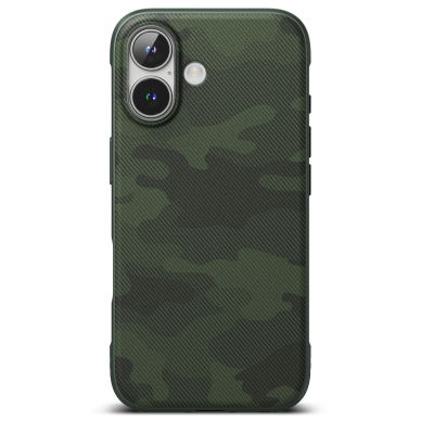 [Užsakomoji prekė] Dėklas iPhone 16 - Ringke Onyx Design - Camo Green 1