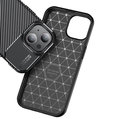 [Užsakomoji prekė] Dėklas iPhone 16 - Techsuit CarbonFiber - juodas 1