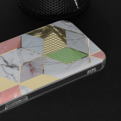 [Užsakomoji prekė] Dėklas iPhone 16 - Techsuit Marble Series - Violetinis Hex 2