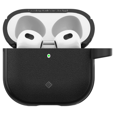 [Užsakomoji prekė] Dėklas Metal Holder for Apple AirPods 4 Spigen Dėklasology Vault - Matinis juodas 1