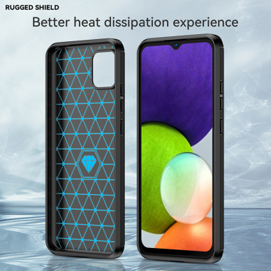 [Užsakomoji prekė] Dėklas Samsung Galaxy A04e - Techsuit Carbon Silicone - Juodas 4