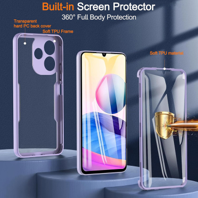 [Užsakomoji prekė] Dėklas Samsung Galaxy A06 + Cover - Techsuit ColorVerse 360 Series - Violetinis 2