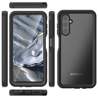 [Užsakomoji prekė] Dėklas Samsung Galaxy A14 4G / A14 5G - ShellBox Waterproof IP68 Case - Juodas 1