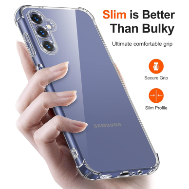 [Užsakomoji prekė] Dėklas Samsung Galaxy A14 4G / A14 5G - Techsuit Shockproof silikoninis - Permatomas 5