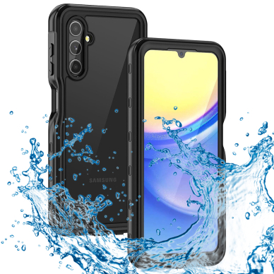 [Užsakomoji prekė] Dėklas Samsung Galaxy A15 4G / A15 5G - ShellBox Waterproof IP68 Case - Juodas