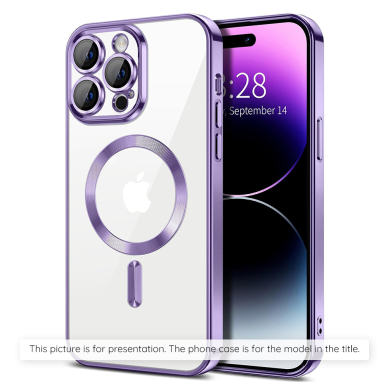 [Užsakomoji prekė] Dėklas Samsung Galaxy A15 4G / A15 5G - Techsuit Luxury Crystal MagSafe - violetinis